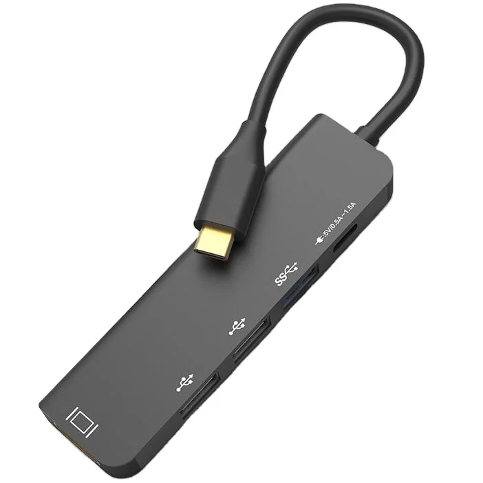 5 in 1 Type C Hub to 4K HD-MI 3*USB Type A 5V Charging Multi-port Adapter Hub for PC Mac book
5 in 1 Type C Hub to 4K HD-MI 3*USB Type A 5V Charging Multi-port Adapter Hub for PC Mac book