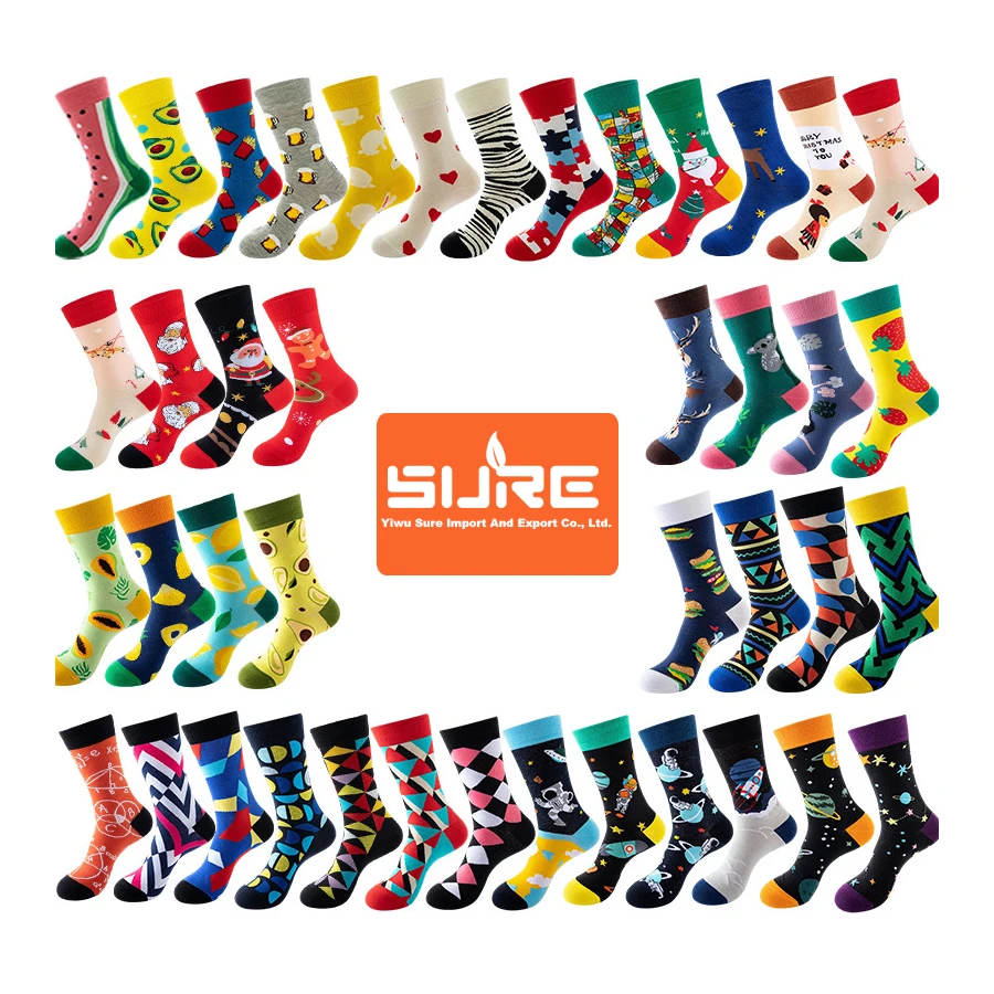 Custom Socks Logo High Quality 100% Cotton Dress Socks For Men Happy Unisex Novelty Funny Socks
Custom Socks Logo High Quality 100% Cotton Dress Socks For Men Happy Unisex Novelty Funny Socks