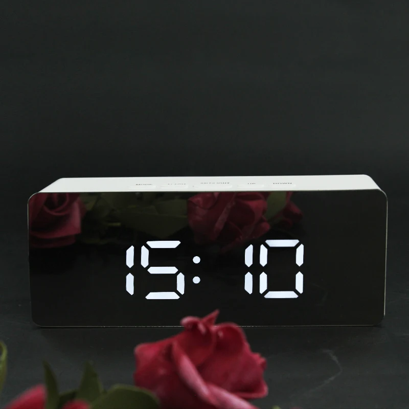 Digital Temperature Large Display LED Screen Mirror Alarm Clock With USB Charger LED Table Mirror Clock
Digital Temperature Large Display LED Screen Mirror Alarm Clock With USB Charger LED Table Mirror Clock