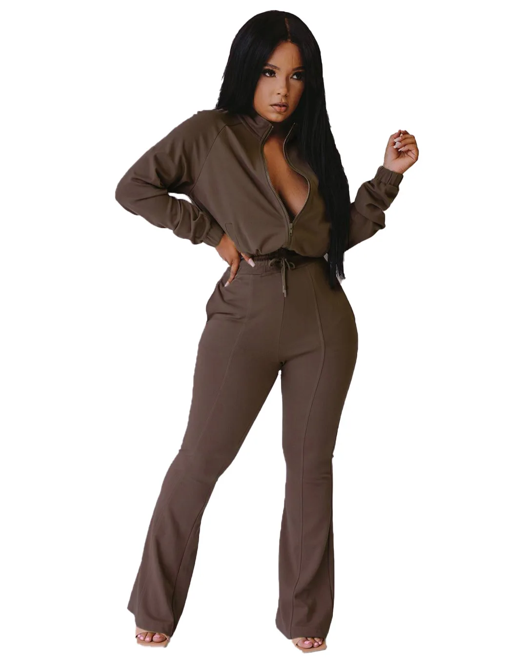 Women Clothing Two Piece Set Jogger With Zipper Winter Plus Size Crop Autumn Tracksuit Ladies, Picture shown
Women Clothing Two Piece Set Jogger With Zipper Winter Plus Size Crop Autumn Tracksuit Ladies, Picture shown