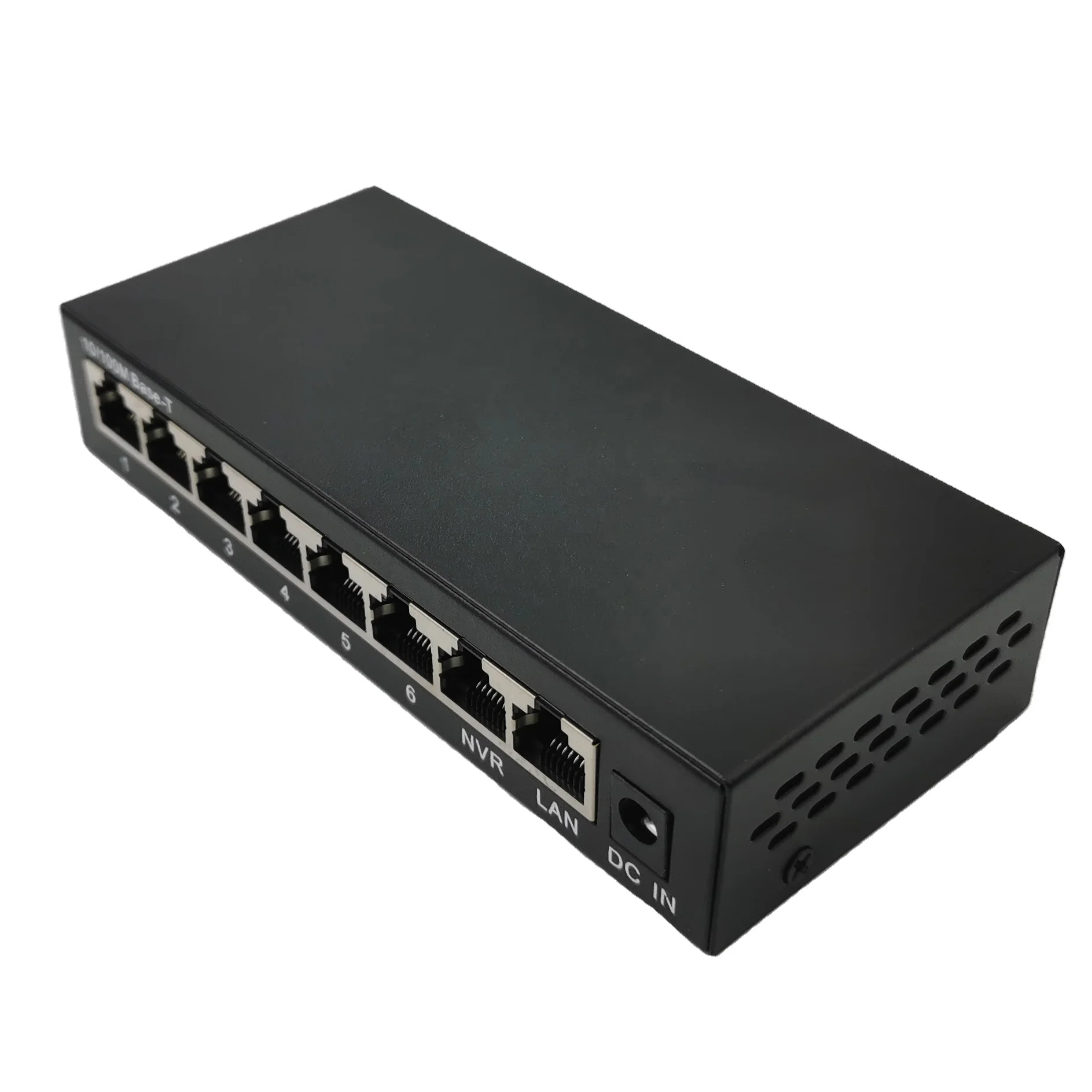 

input DC12V-30V 8 port Passive 10/100M Ethernet network reverse Spoe switch With VLAN