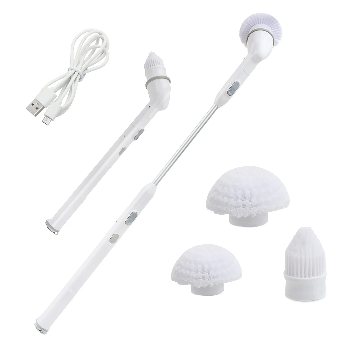 Electric Spin Scrubber Cordless Shower Scrubber with 360 Degree Spin Bathroom Scrubber, White
Electric Spin Scrubber Cordless Shower Scrubber with 360 Degree Spin Bathroom Scrubber, White