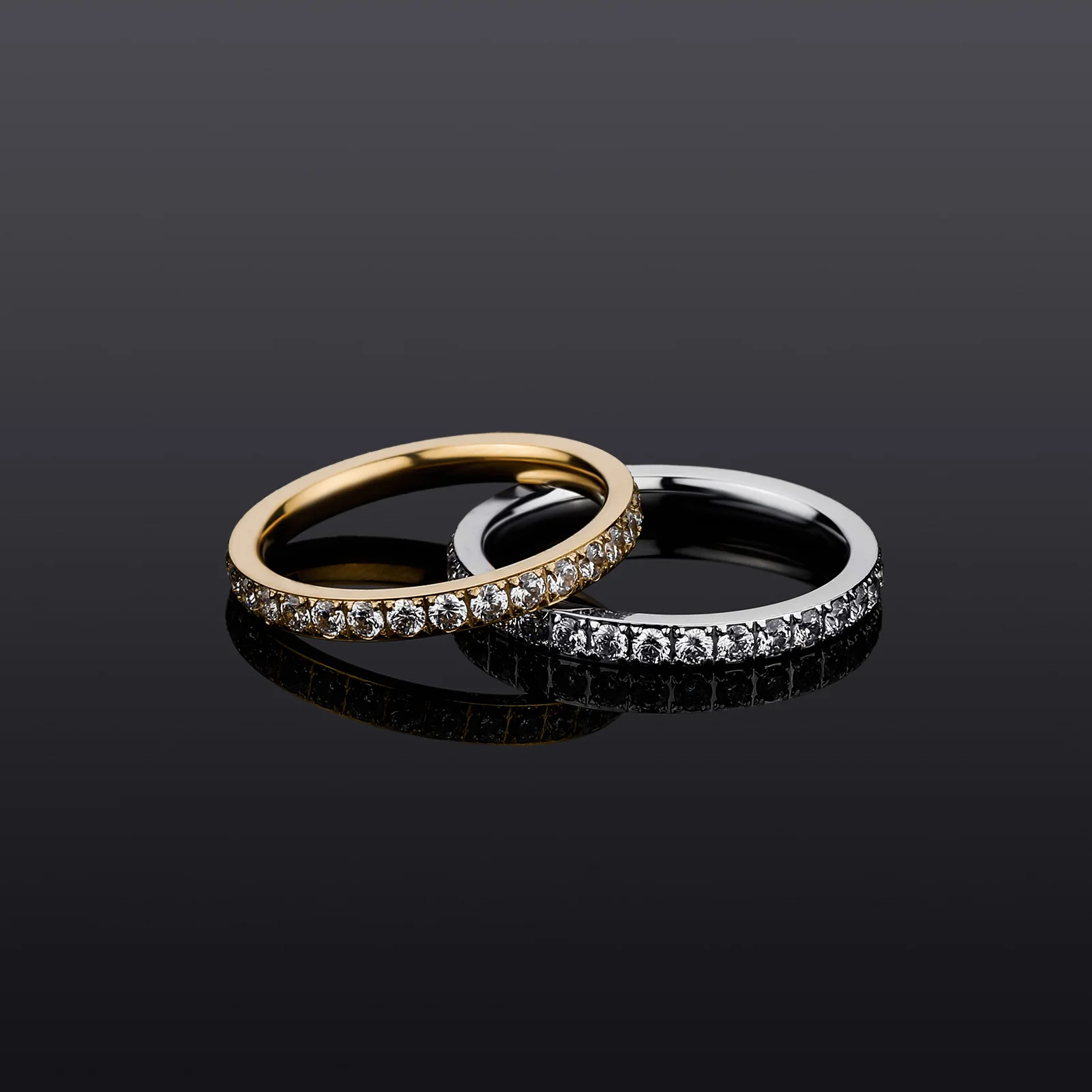 Hip Hop Stainless Steel Rings Jewelry 1 Rows 18K gold Plated Engagement Ring Iced out Cubic Zircon Diamond Rings for Men Women
Hip Hop Stainless Steel Rings Jewelry 1 Rows 18K gold Plated Engagement Ring Iced out Cubic Zircon Diamond Rings for Men Women