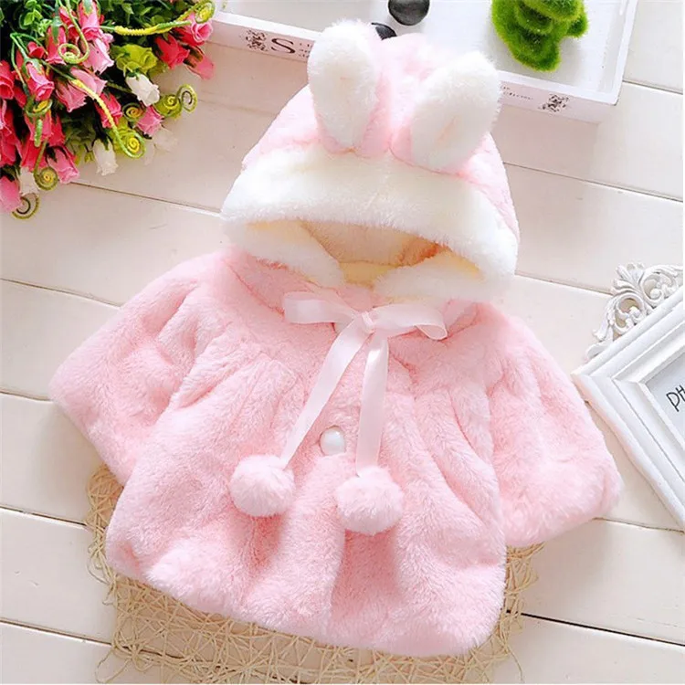 New Baby Girl Winter Coat Infant Baby Cloak Hooded Rabbit Fur Coats Kids Clothing Princess Wear Jacket Girls Thick Warm Clothing, White/pink
New Baby Girl Winter Coat Infant Baby Cloak Hooded Rabbit Fur Coats Kids Clothing Princess Wear Jacket Girls Thick Warm Clothing, White/pink
