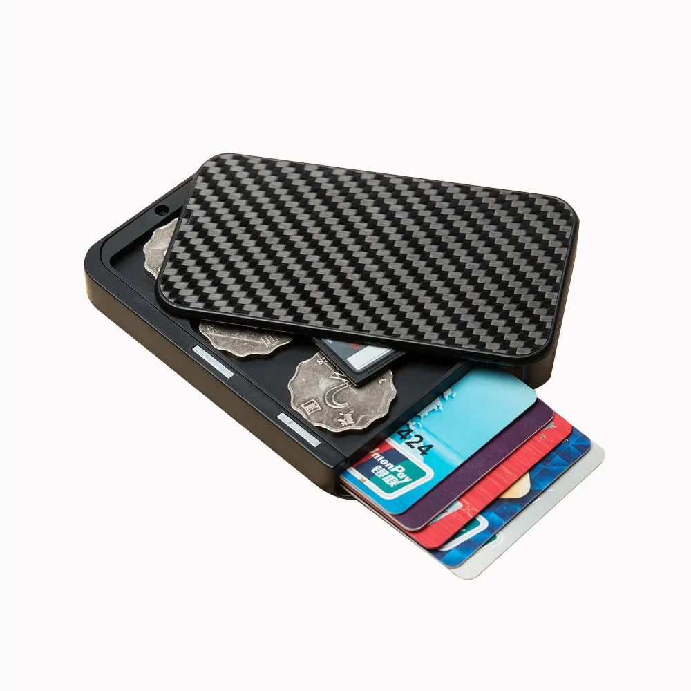 2020 Newest Carbon Fiber Card Holder Minimalist Business Cards Case RFID Creditcard Box, Customized
2020 Newest Carbon Fiber Card Holder Minimalist Business Cards Case RFID Creditcard Box, Customized