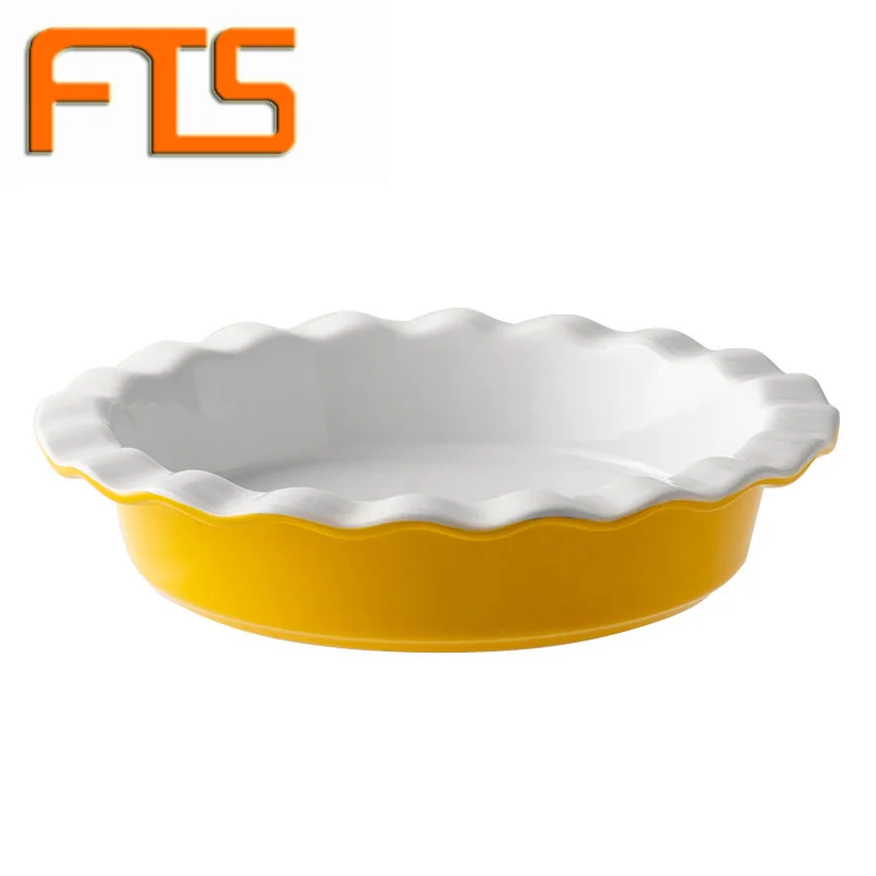 

FTS baking dishes custom kitchen round oven commercial porcelain food nonstick bakeware ceramic baking dish