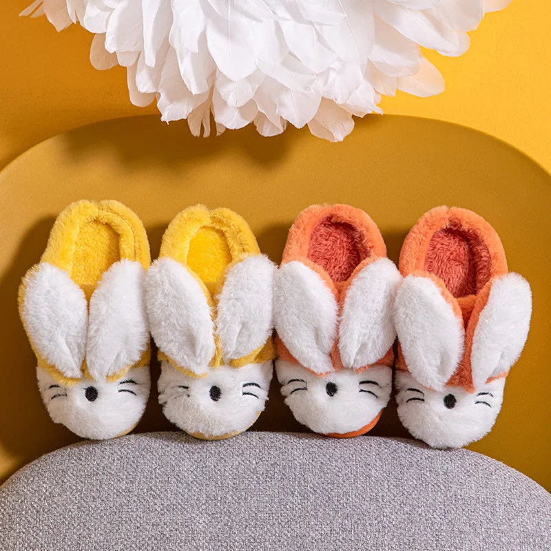 Factory Direct Sale Autumn winter warm soft non-slip fluffy cute rabbit ears indoor slippers for kids
Factory Direct Sale Autumn winter warm soft non-slip fluffy cute rabbit ears indoor slippers for kids