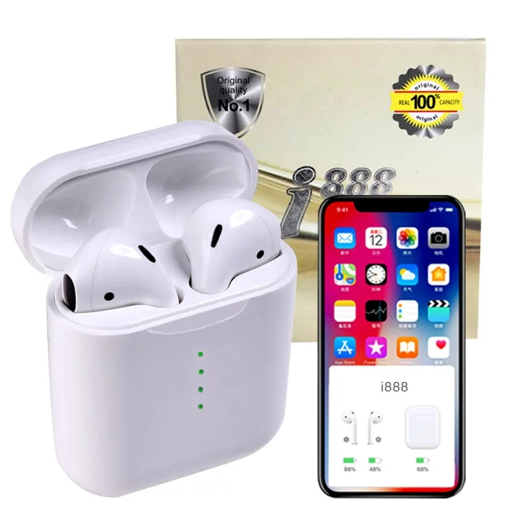 i888 TWS Blue tooth 5.0 Earbuds i7s TWS Earphones Touch Control Wireless Charging Binaural Calling Headphones - ANKUX.COM