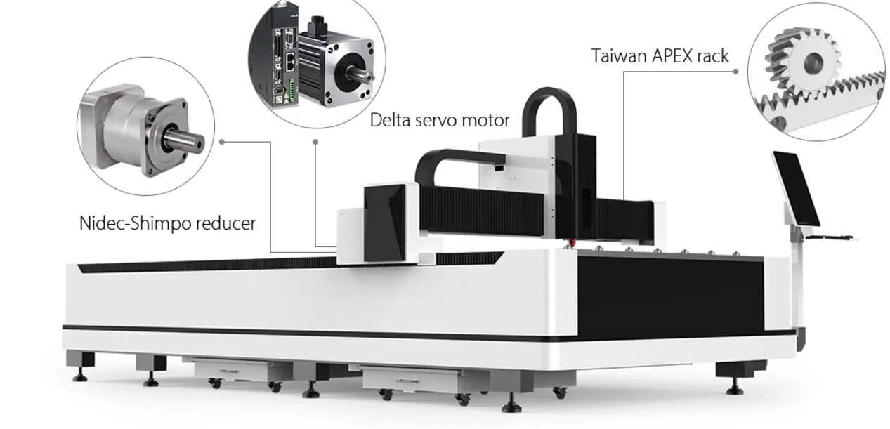 1530 Powerful  laser cutting machine for steel