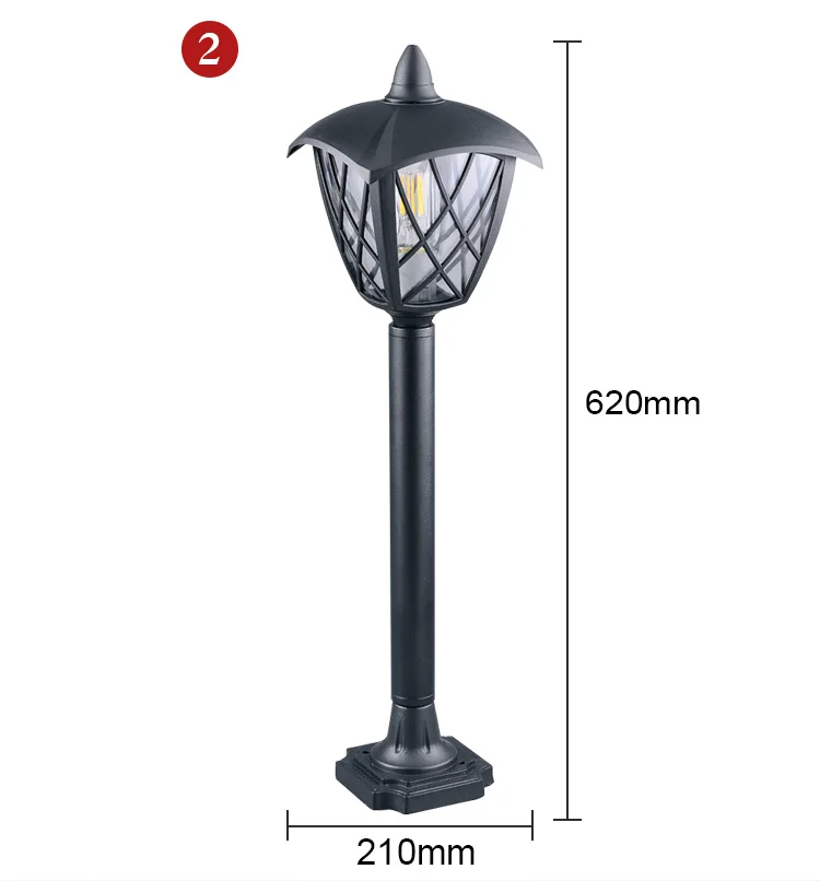 Grid Atmosphere Exterior Garden Decoration Waterproof IP54 Pillar Lights