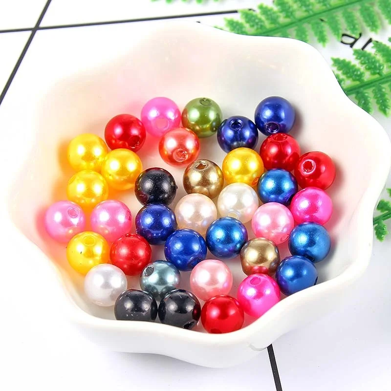 With Hole ABS Imitation Pearl Beads 4/6/8/10/12MM Round Plastic Acrylic Spacer Bead for DIY Jewelry Making Findings, Colors
With Hole ABS Imitation Pearl Beads 4/6/8/10/12MM Round Plastic Acrylic Spacer Bead for DIY Jewelry Making Findings, Colors