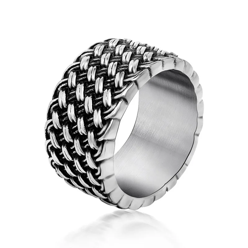 Wholesale And Retail Stainless Steel Silver Gold Men's Hip Hop Punk Gift Party Vintage Weave Ring Women's Jewelry, Antique silver
Wholesale And Retail Stainless Steel Silver Gold Men's Hip Hop Punk Gift Party Vintage Weave Ring Women's Jewelry, Antique silver