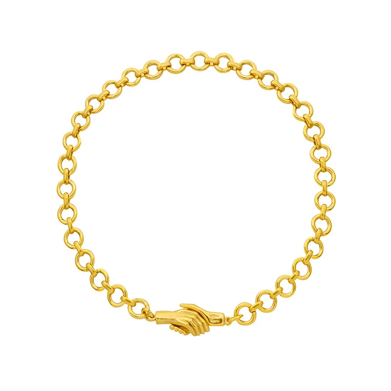 Magnetic handshake pendant necklace 18k gold plated stainless steel chain bracelet jewelry set
Magnetic handshake pendant necklace 18k gold plated stainless steel chain bracelet jewelry set