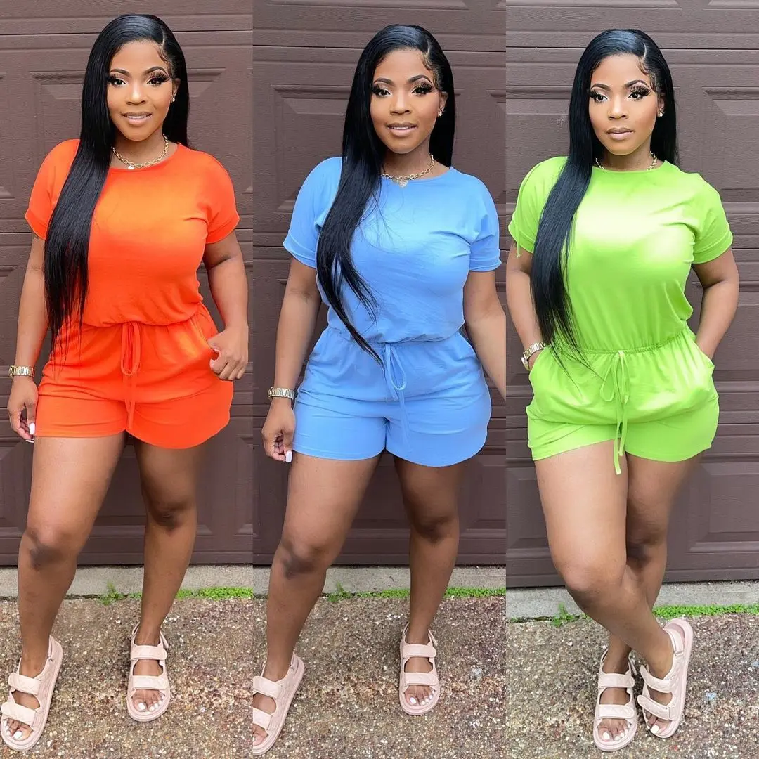 women summer clothing 2021 shorts rompers casual simple solid color short sleeve o neck top and short jumpsuit, Picture color jumpsuit
women summer clothing 2021 shorts rompers casual simple solid color short sleeve o neck top and short jumpsuit, Picture color jumpsuit