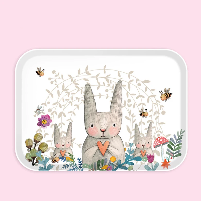 The cactus print Summer use colorful melamine dinner tray sale price