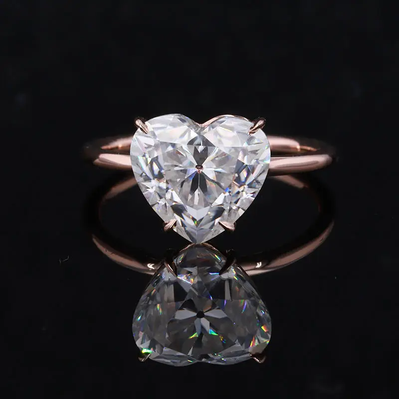 Starsgem moissanite ring 14k rose gold 4 prong setting 6.5mm heart love ring for girl
Starsgem moissanite ring 14k rose gold 4 prong setting 6.5mm heart love ring for girl