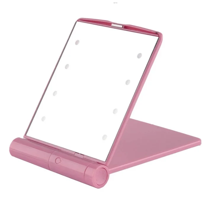 Vanity girl led Makeup Mirrors Mini Portable Folding Hand Cosmetic Pocket Mirror with 8 LED Light, As your requirement
Vanity girl led Makeup Mirrors Mini Portable Folding Hand Cosmetic Pocket Mirror with 8 LED Light, As your requirement