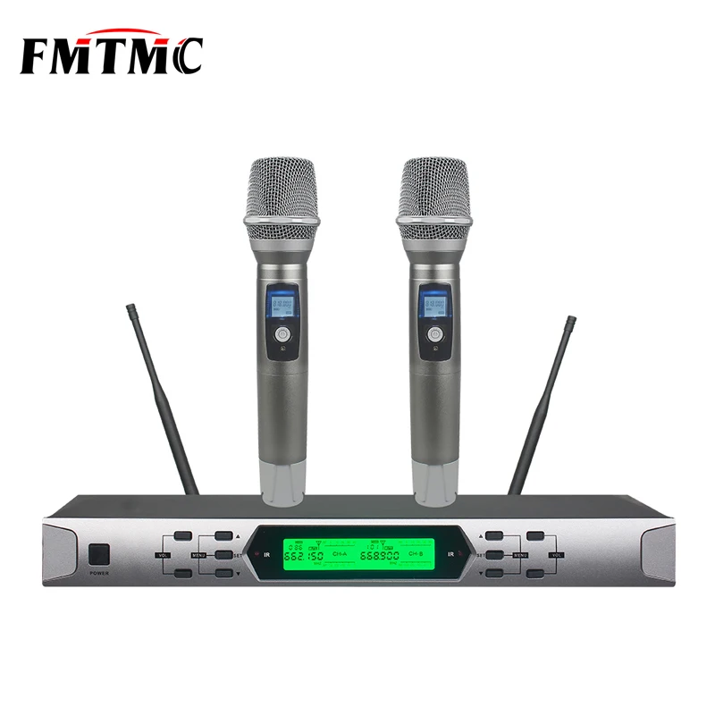High Quality U19 Professional Wireless Microphone System with Handheld Transmitter Karaoke Speech Performance Microphone, Silver
High Quality U19 Professional Wireless Microphone System with Handheld Transmitter Karaoke Speech Performance Microphone, Silver
