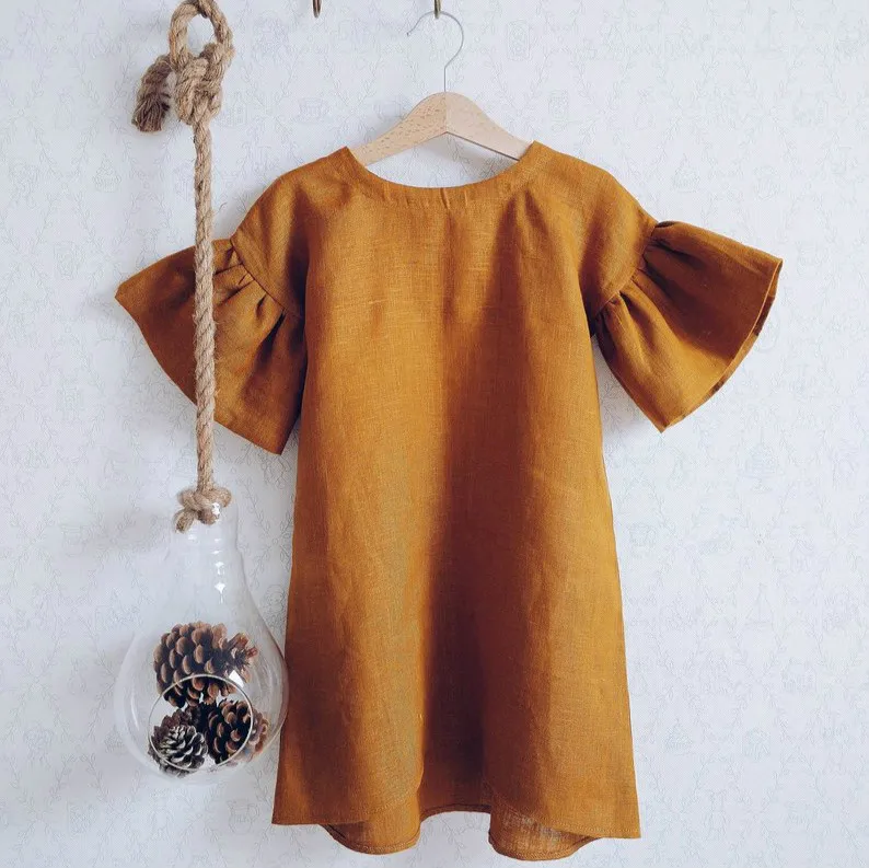 Hot Sale Girls Dress Summer Baby Clothes Linen Cotton Kids Dress Solid Girl Outfit Clothing Flutter Sleeve, Accept customized color
Hot Sale Girls Dress Summer Baby Clothes Linen Cotton Kids Dress Solid Girl Outfit Clothing Flutter Sleeve, Accept customized color