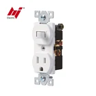Duplex Style Combination 15 Amp 120 Volt AC Toggle Switch 5-15R Receptacle Outlet Grounding