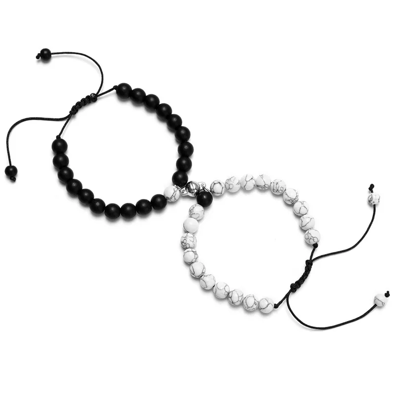 2Pcs/set White Black Couple Magnetic Bracelets Natural Stone Matching Bracelet For Lovers Couples Bracelet Jewelry Gift
2Pcs/set White Black Couple Magnetic Bracelets Natural Stone Matching Bracelet For Lovers Couples Bracelet Jewelry Gift