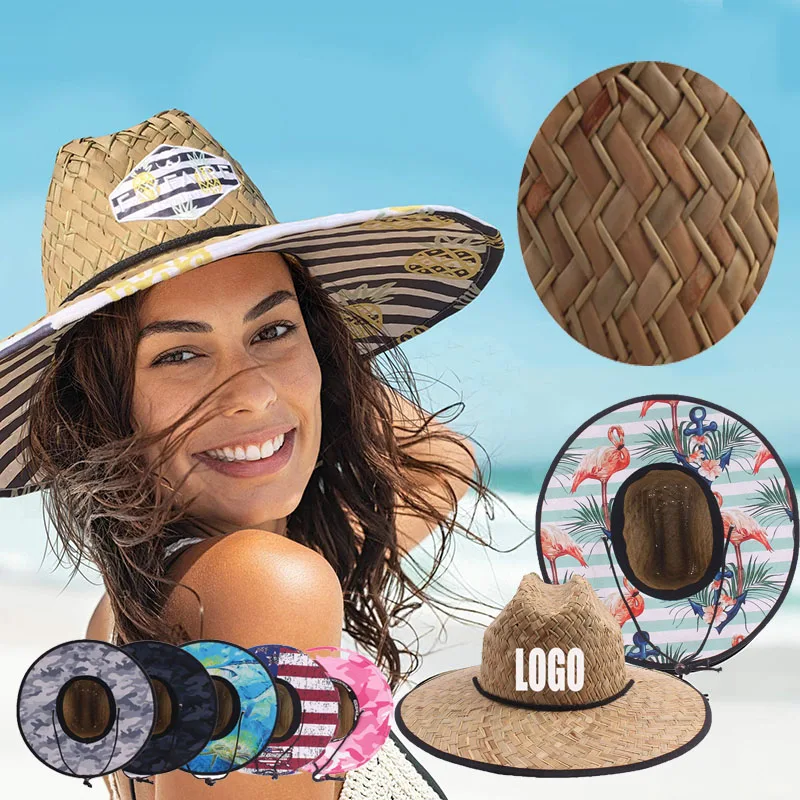 2022 Custom Front Patch Under Pattern Hollow Summer Big Hat for Unisex Beach Surf Sun Custom Lifeguard Straw Hat surf Wholesale
2022 Custom Front Patch Under Pattern Hollow Summer Big Hat for Unisex Beach Surf Sun Custom Lifeguard Straw Hat surf Wholesale