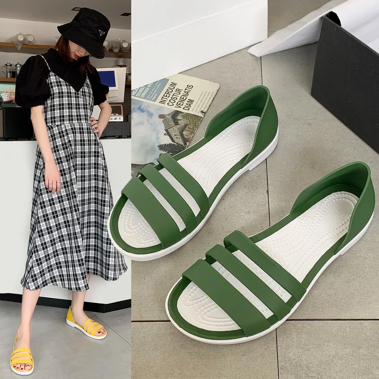 Women's full wrap heel sandals simple and beautiful new style flat Roman women's shoes outdoor casual sandals
Women's full wrap heel sandals simple and beautiful new style flat Roman women's shoes outdoor casual sandals