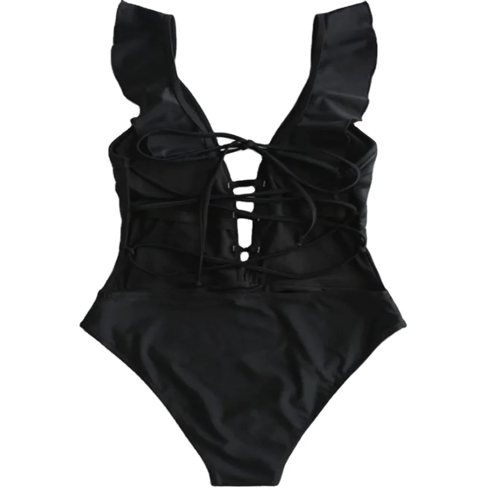 2021 new European and American swimwear solid color ruffled multi-rope ladies one-piece bikini
2021 new European and American swimwear solid color ruffled multi-rope ladies one-piece bikini