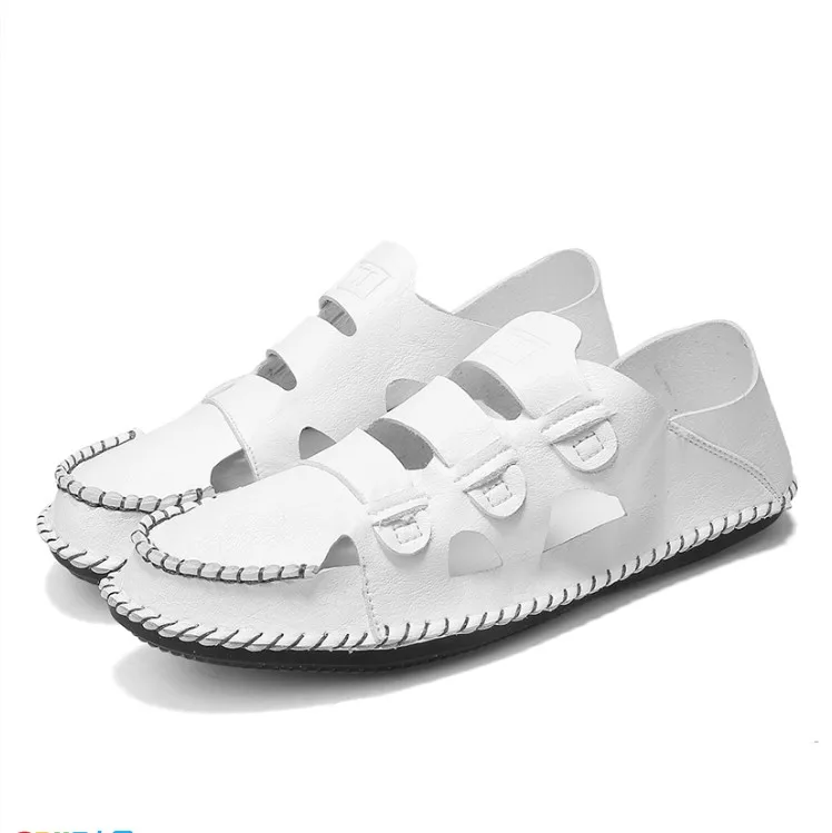 Leather Sandals Slippers Summer Beach Dropshipping Men Real Breathable Casual Comfortable sandals Men Sandal Kulit Pria, White/black/pink
Leather Sandals Slippers Summer Beach Dropshipping Men Real Breathable Casual Comfortable sandals Men Sandal Kulit Pria, White/black/pink
