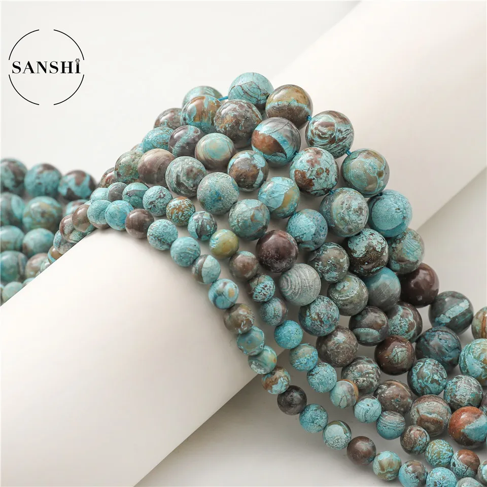 Wholesale High Quality Natural Stone Beads Ocean Jasper Round Beads DIY Accessories Women Necklaces, Blue
Wholesale High Quality Natural Stone Beads Ocean Jasper Round Beads DIY Accessories Women Necklaces, Blue