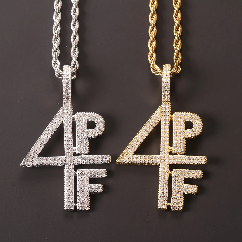 European and American Hip Hop 4PF Numeric Letter Copper Zircon Pendant Hip Hop MEN Rap DJ Fashion Male Pendant
European and American Hip Hop 4PF Numeric Letter Copper Zircon Pendant Hip Hop MEN Rap DJ Fashion Male Pendant