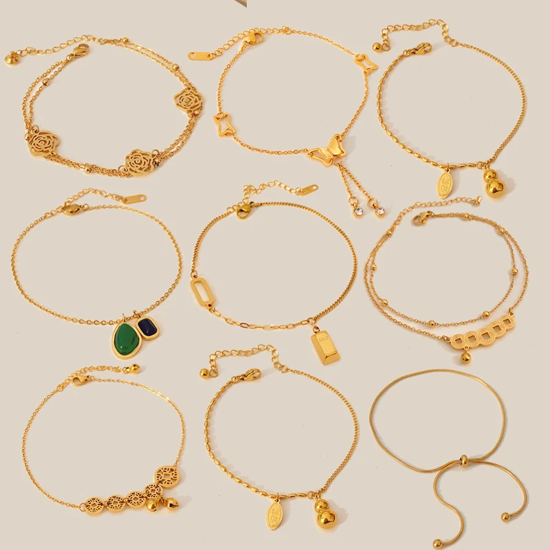 Minimalist Geometric Stainless Steel Bracelet Flower Gourd Butterfly Women's Pendant Bracelet
Minimalist Geometric Stainless Steel Bracelet Flower Gourd Butterfly Women's Pendant Bracelet