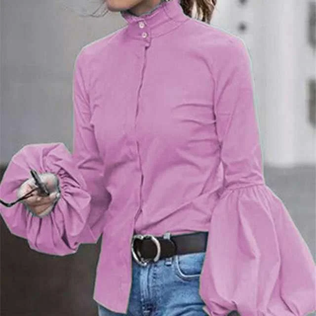 Spring Retro Lantern Sleeve Long Sleeve Stand Collar Pullover Shirt Top Female, Picture color
Spring Retro Lantern Sleeve Long Sleeve Stand Collar Pullover Shirt Top Female, Picture color