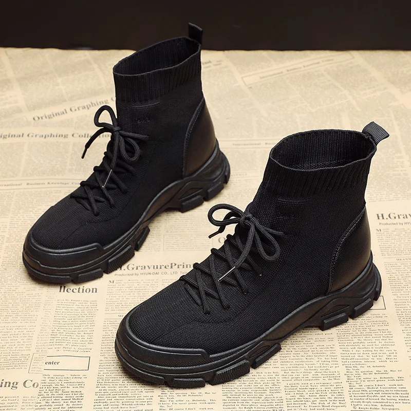Wholesale Fly Knit Shoe Upper Casual Sports Boots Black Booties Women Ankle Boots, Black,white
Wholesale Fly Knit Shoe Upper Casual Sports Boots Black Booties Women Ankle Boots, Black,white
