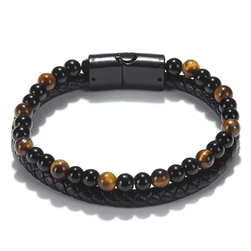 PAVA 2022 men bracelet leather beads leather cuffbracelet for men jewelry magnetic bracelet tiger eye bracelet
PAVA 2022 men bracelet leather beads leather cuffbracelet for men jewelry magnetic bracelet tiger eye bracelet