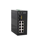 10 port Din Rail gigabit industrial optical fiber managed Ethernet switch
