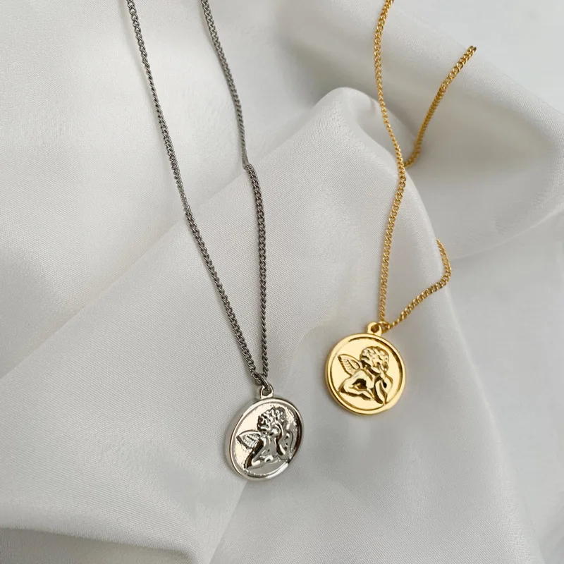 18K Gold Plated Stainless Steel Jewelry Ins Coin Pendant Clavicle Chain Plated Gold Necklace
18K Gold Plated Stainless Steel Jewelry Ins Coin Pendant Clavicle Chain Plated Gold Necklace