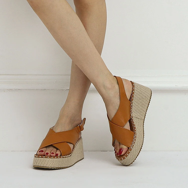 Comfortable Girl Platform High Heel Wedge Pump Toe Sandals For Woman And Ladies, Brown
Comfortable Girl Platform High Heel Wedge Pump Toe Sandals For Woman And Ladies, Brown