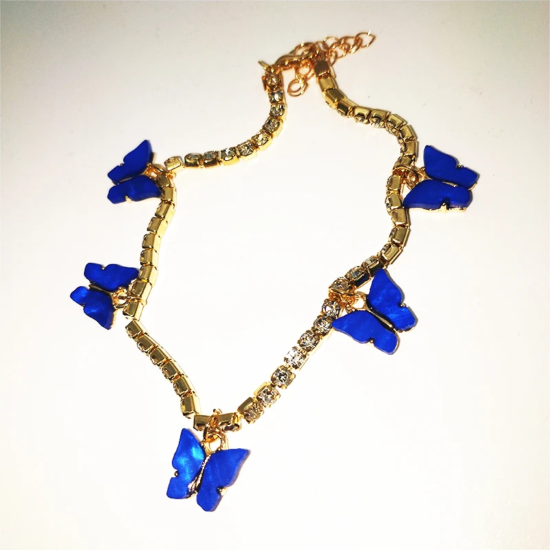 Factroy Wholesale Fashion Sweet Acrylic Butterfly Pendant Foot Decoration Gold Alloy Pink Anklet 3-piece Set Women Jewelry, Red/bule/yellow/pink
Factroy Wholesale Fashion Sweet Acrylic Butterfly Pendant Foot Decoration Gold Alloy Pink Anklet 3-piece Set Women Jewelry, Red/bule/yellow/pink
