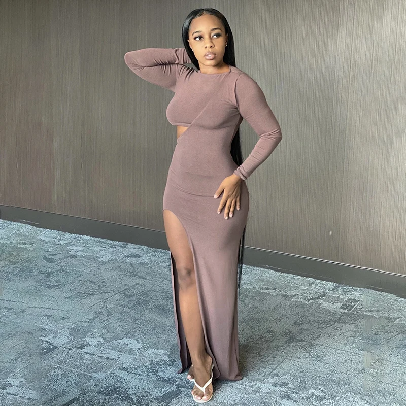 Cut Out Long Sleeve Sexy Women 2020 Autumn Winter Bodycon Midi Slit Dress Stylish Female Evening Hollow Out Elastic Outfits, Customized color
Cut Out Long Sleeve Sexy Women 2020 Autumn Winter Bodycon Midi Slit Dress Stylish Female Evening Hollow Out Elastic Outfits, Customized color