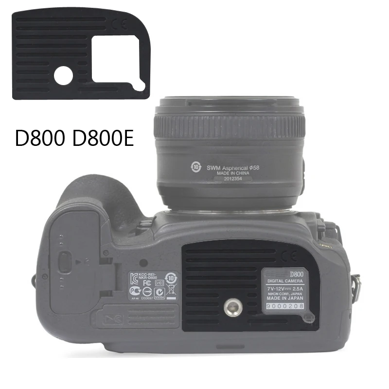 

For Nikon D800 D800E D810 Bottom ornament Back cover Rubber DSLR Camera Replacement Unit Repair Part, Black