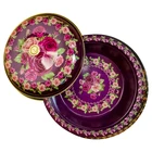 Customized Logo Printing hotel decorative tin round plate with cheap price