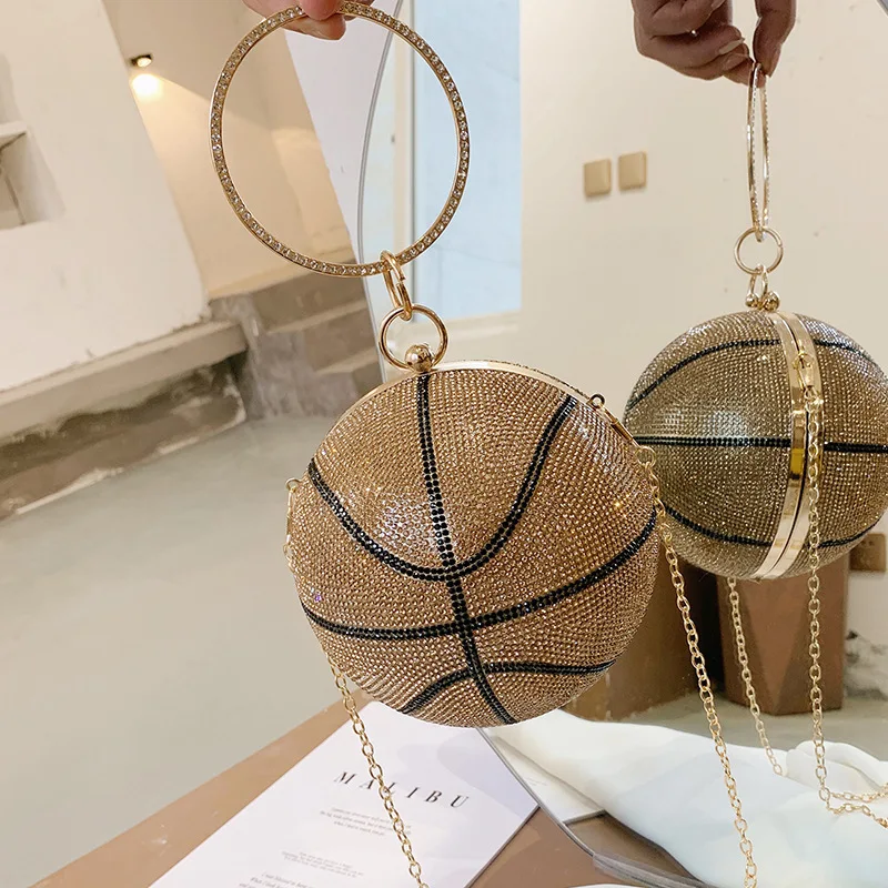 2020 Bling Glitter Gold Chain Football Diamond Evening Purses Handbags Basketball Hand Bags
2020 Bling Glitter Gold Chain Football Diamond Evening Purses Handbags Basketball Hand Bags