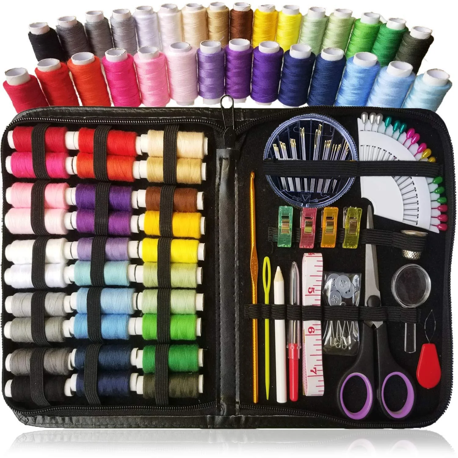 100pcs Sewing Tool Set 30 Large Bobbins Travel Home Starter Sets Supplies Tools Scissors Buttons Ruler Sewing Kit
100pcs Sewing Tool Set 30 Large Bobbins Travel Home Starter Sets Supplies Tools Scissors Buttons Ruler Sewing Kit