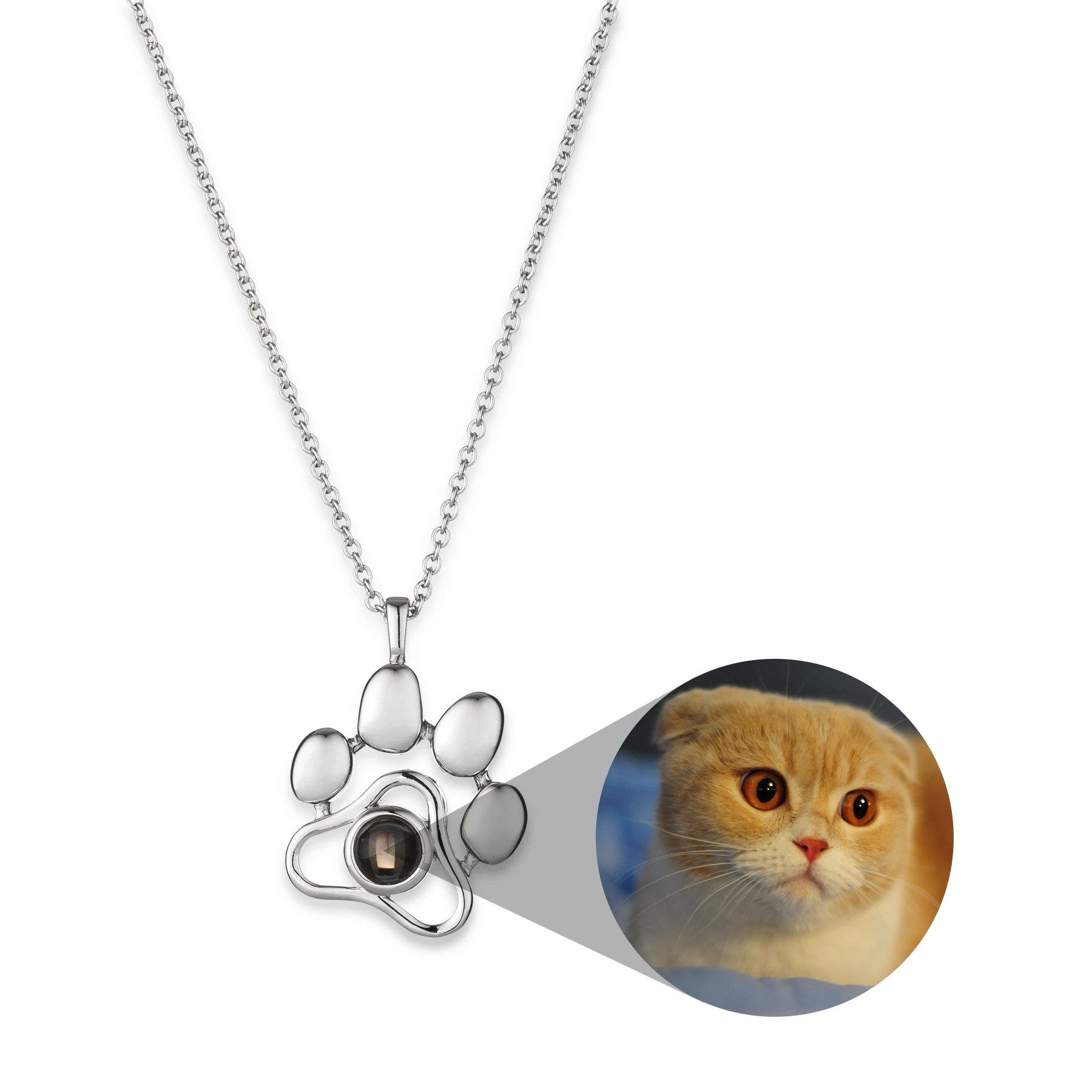 Personalized customization Dog Paw Necklace Photo Projection Pendant in Siver Color Paw Print Necklace
Personalized customization Dog Paw Necklace Photo Projection Pendant in Siver Color Paw Print Necklace