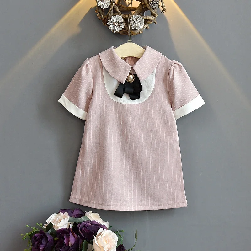 B24512A New arrival Korean style dress summer baby girl fashion short-sleeved striped dress A- line dress, Pink, gray
B24512A New arrival Korean style dress summer baby girl fashion short-sleeved striped dress A- line dress, Pink, gray