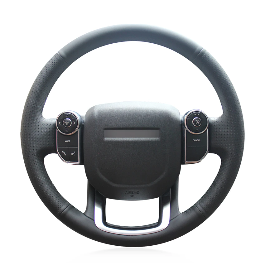 Hand Sewing Black Artificial Leather Steering Wheel Cover for Land Rover Range Rover 2014 2015
Hand Sewing Black Artificial Leather Steering Wheel Cover for Land Rover Range Rover 2014 2015