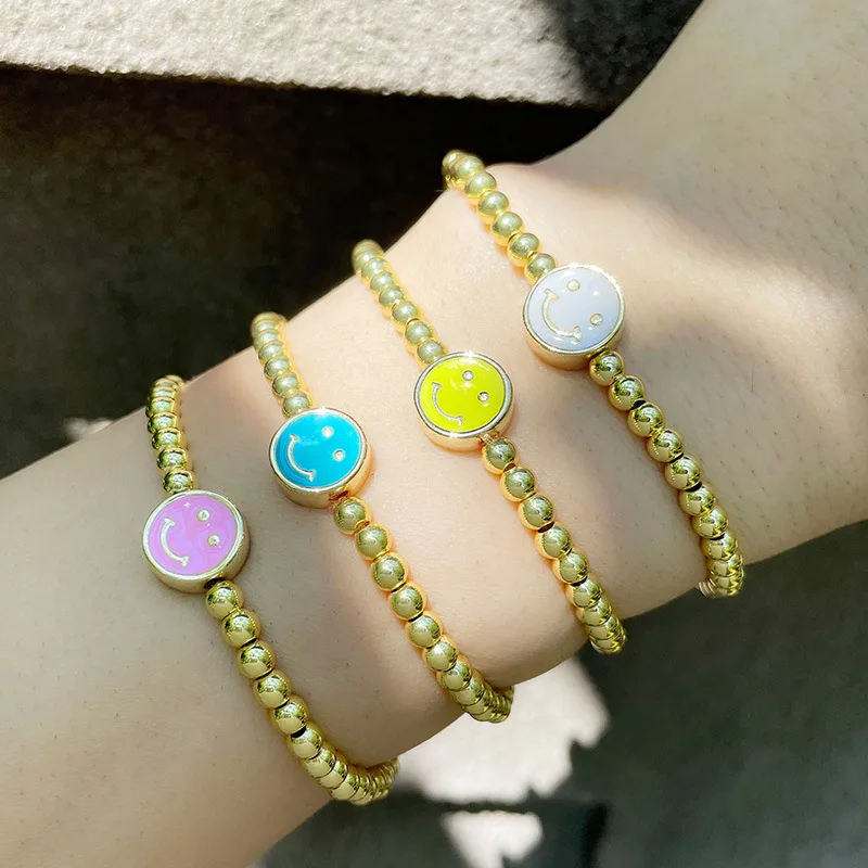 Boho gold plated pink smiley face bead chain bracelet women personality shinny delicate bangles bracelets lady jewelry gift
Boho gold plated pink smiley face bead chain bracelet women personality shinny delicate bangles bracelets lady jewelry gift