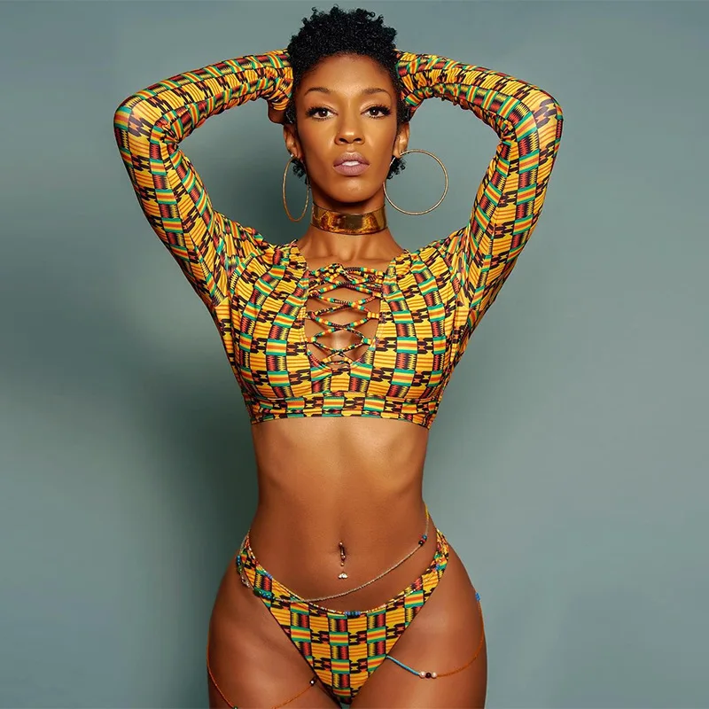 2021 Africa Print Style Bathing Suit Beach Long Sleeves Swimming Suits Women African Swim Suit Two Pieces
2021 Africa Print Style Bathing Suit Beach Long Sleeves Swimming Suits Women African Swim Suit Two Pieces