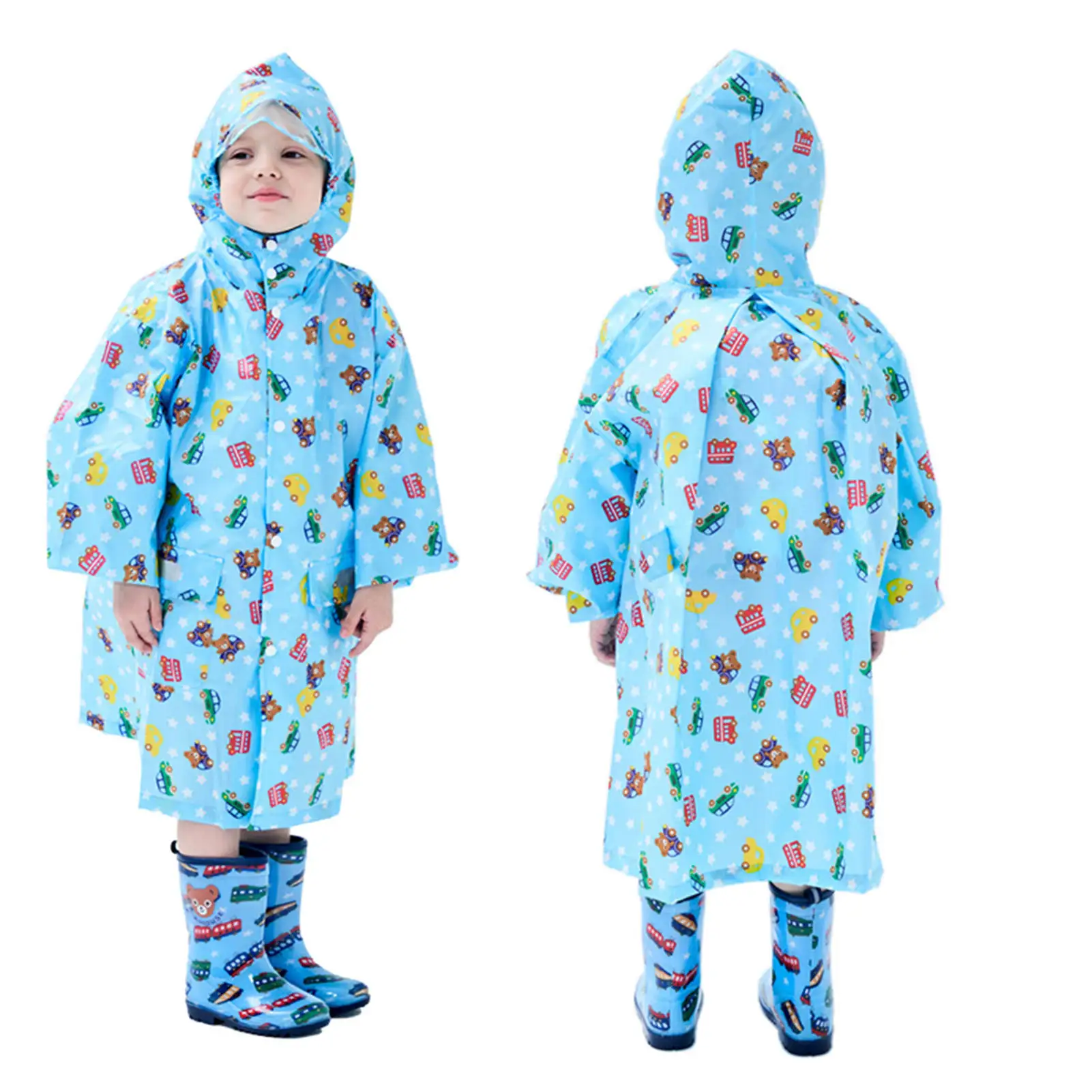 Unisex Blue Car Cartoon Pattern Large Transparent Brim Rain Coat Kids Waterproof Jumpsuit, Customized color
Unisex Blue Car Cartoon Pattern Large Transparent Brim Rain Coat Kids Waterproof Jumpsuit, Customized color